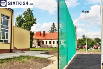 Siatki Kwidzyń - Zielone siatki ze sznurka na ogrodzeniu boiska orlika dla terenów Kwidzynia
